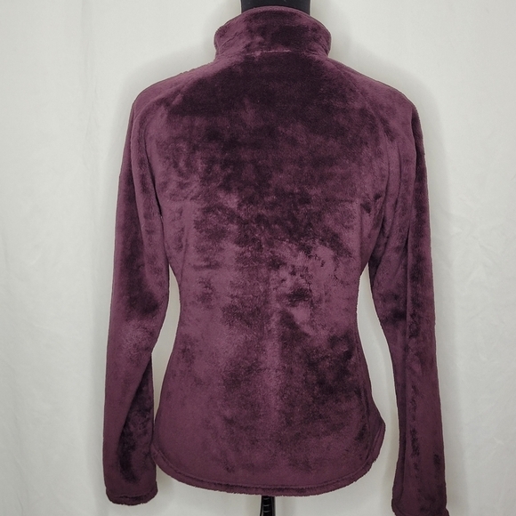 The North Face Women's Standard Fit Deep Plum 1/4 Zip Fleece Pullover - Size M - Picture 4 of 12